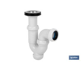 SIFÓN CURVO CON SALIDA Ø32-40 Y RACOR 1 1/2