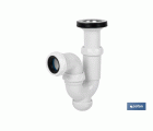 SIFÓN CURVO CON SALIDA Ø32-40 Y VÁLVULA LAVABO BIDÉ 1 1/2 x 70