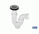 SIFÓN CURVO CON SALIDA Ø32-40 Y VÁLVULA LAVABO BIDÉ 1 1/2 x 70