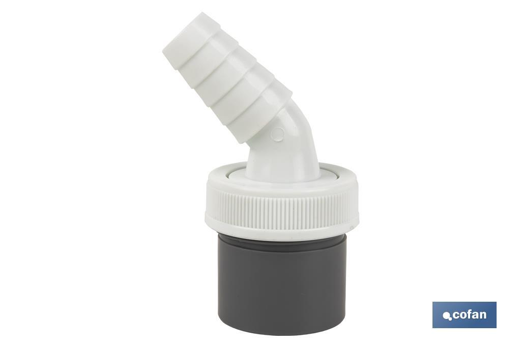 CONEXIÓN PVC Ø40 MM CON TOMA AUXILIAR PARA ELECTRODOMÉSTICOS