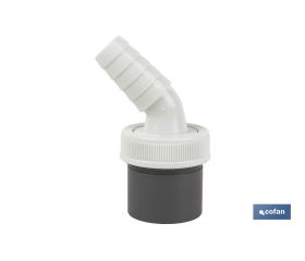 CONEXIÓN PVC Ø40 MM CON DOBLE TOMA AUXILIAR PARA ELECTRODOMÉSTICOS