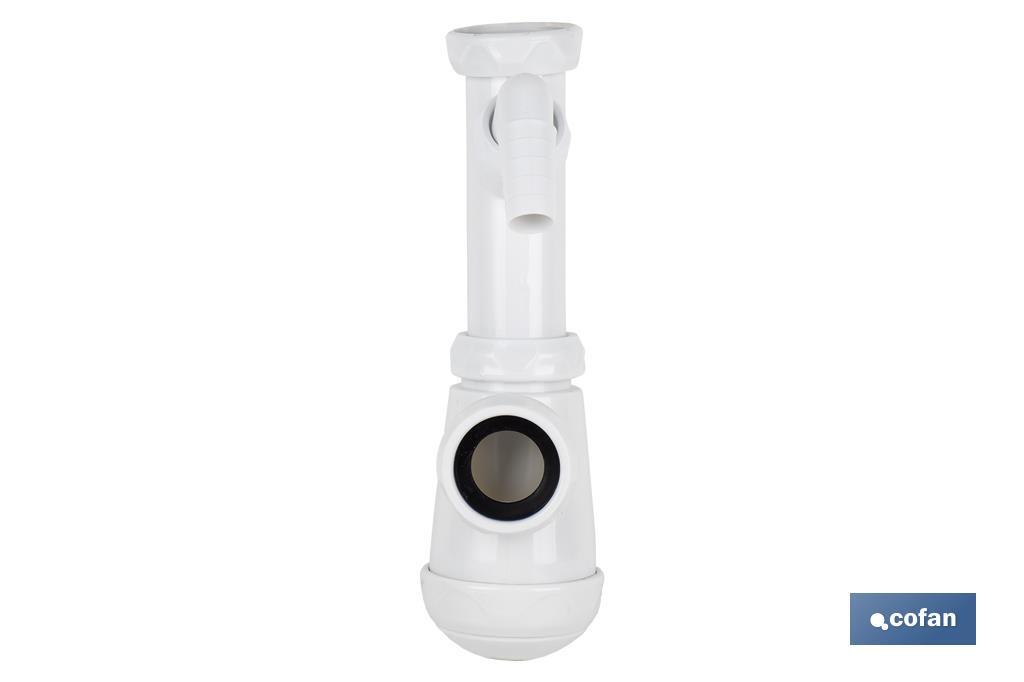 SIFÓN BOTELLA CON SALIDA Ø32-40, RACOR 1 1/2 Y TOMA AUXILIAR