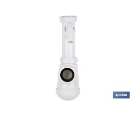 SIFÓN BOTELLA CON SALIDA Ø32-40, RACOR 1 1/2 Y TOMA AUXILIAR