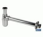 Sifón de botella Cromado | Extensible | Con Salida Horizontal de 330 mm y Ø32 mm | Rosca 1 1/4