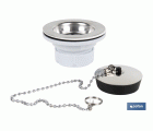 VÁLVULA LAVABO-BIDÉ 1 1/4 x 70 TAPÓN METÁLICO