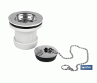 VÁLVULA LAVABO-BIDÉ 1 1/4 x 70 TAPÓN METÁLICO