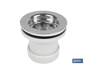 VÁLVULA LAVABO-BIDÉ 1 1/2 X 70 TAPÓN METÁLICO