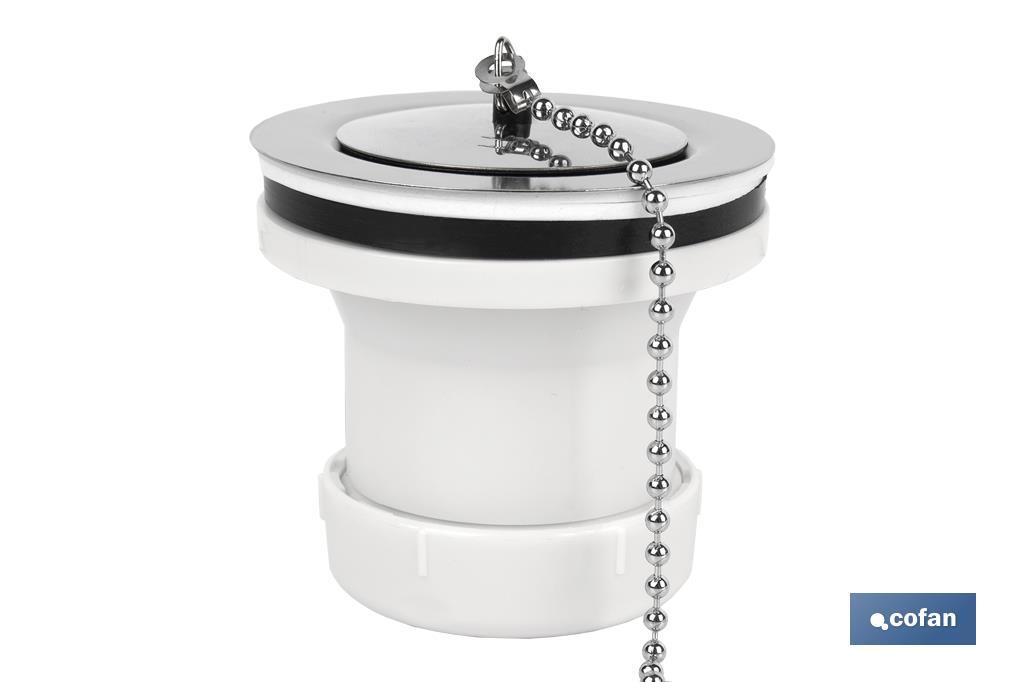 VÁLVULA LAVABO-BIDÉ 1 1/4 x 70 TAPÓN METÁLICO