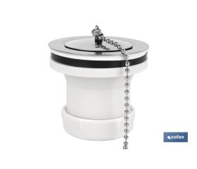 VÁLVULA LAVABO-BIDÉ 1 1/2 X 70 TAPÓN METÁLICO