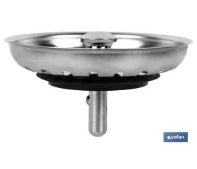 Rejilla Filtro Cesta Desagüe | Fabricada en Acero Inoxidable | Diámetro de 80 mm