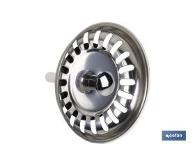 REJILLA FILTRO CESTA DESAGÜE PASADOR PLASTICO Ø80 MM