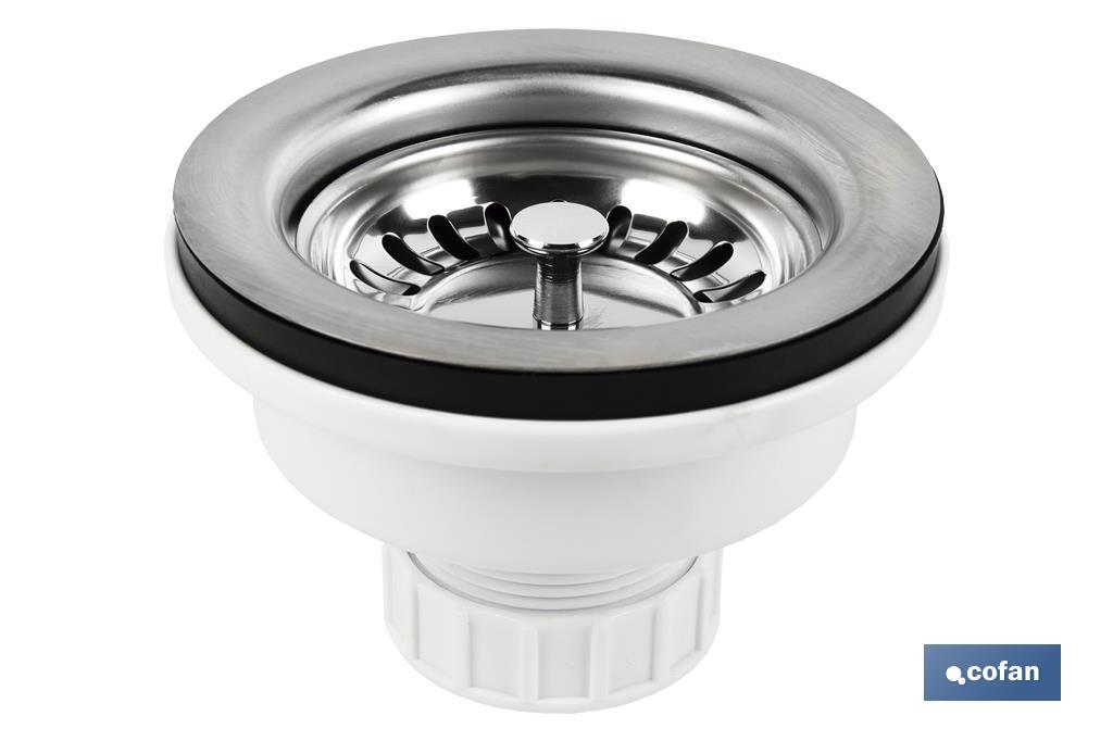 VÁLVULA FREGADERO 1 1/2 x 115 CON CESTA REJILLA