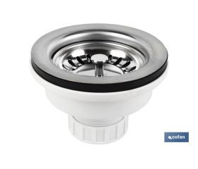 VÁLVULA FREGADERO 1 1/2 x 115 CON CESTA REJILLA