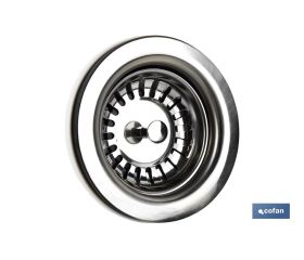 VÁLVULA FREGADERO 1 1/2 x 115 CON CESTA REJILLA