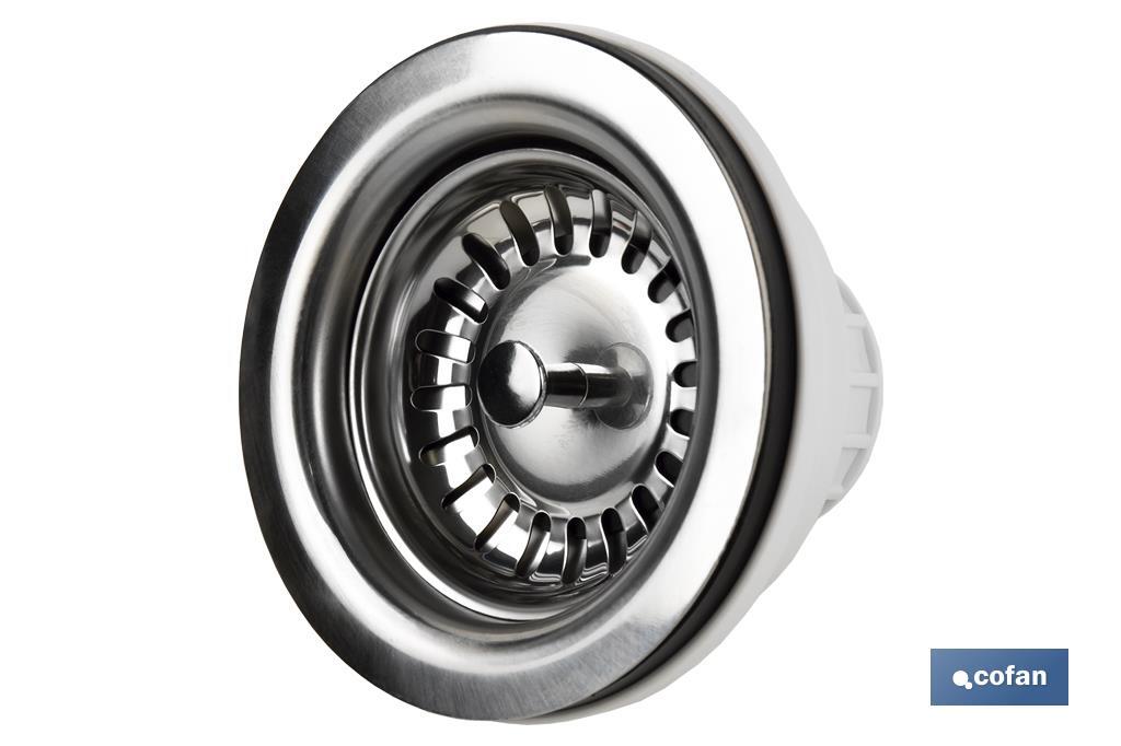 VÁLVULA FREGADERO 1 1/2 x 115 CON CESTA REJILLA