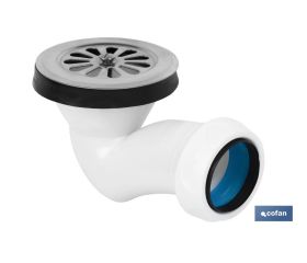 Válvula Sifónica para Plato Ducha | Orificio de 60 mm | Rejilla de ø82 mm | Salida de Ø40 mm | Junta Cónica Reductora de Ø32 mm