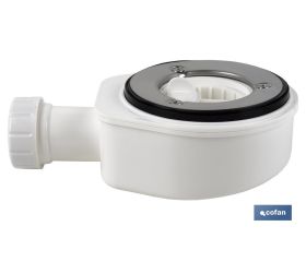 Válvula Sifónica Extraplana para Plato de Ducha |Salida de Ø40 mm | Junta cónica reductora de Ø32 mm | Sin Embellecedor