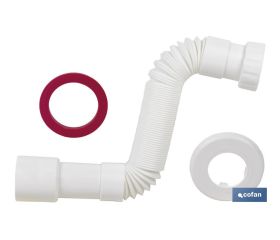 TUBO FLEXIBLE BLANCO 1 1/2  Ø40-50 300-720 MM