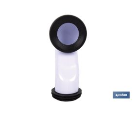 MANGUITO DE CONEXIÓN ACODADO 45° PARA INODORO CON GOMA LABIADA Ø110 MM