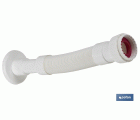 Tubo Flexible 1 1/2 con reductor 1 1/4 | Color Blanco | Medidas 330-690 mm | Para válvulas de lavabo-bidé o fregadero.