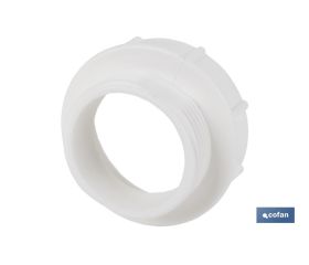 Adaptador Convertidor 1 1/4 macho - 1 1/2 hembra | Para aplicar a tubo flexible | Accesorio de Fontanería