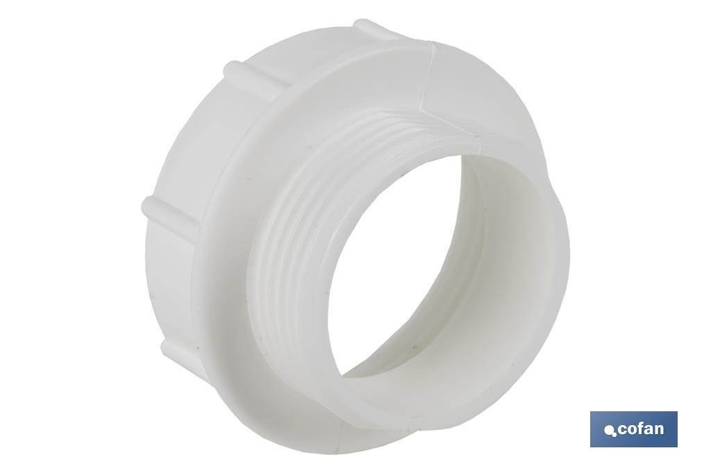 ADAPTADOR CONVERTIDOR 1 1/4 MACHO - 1 1/2 HEMBRA PARA TUBO FLEXIBLE