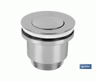 Válvula Click-Clack | Fabricada en Latón Cromado | Rosca 1 1/4 | Incluye Tapón Pequeño de Ø37 mm