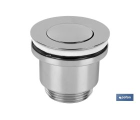 Válvula Click-Clack | Fabricada en Latón Cromado | Rosca 1 1/4 | Incluye Tapón Pequeño de Ø37 mm