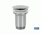 Válvula Click-Clack Larga | Fabricada en Latón Cromado |Rosca 1 1/4 | Incluye Tapón cromado grande de Ø63 mm