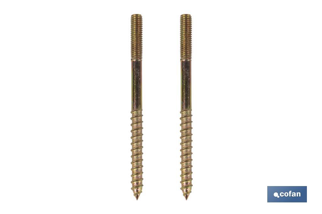 SET 2 PCS TORNILLOS VERTICALES FIJACIÓN INODORO 5 X 75