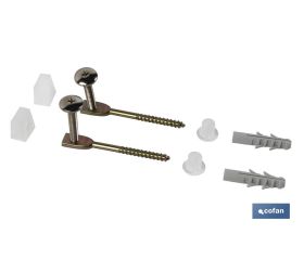SET 2 PCS TORNILLOS HORIZONTALES FIJACIÓN INODORO 5 X 75