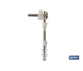 SET 2 PCS TORNILLOS HORIZONTALES FIJACIÓN INODORO 5 X 75