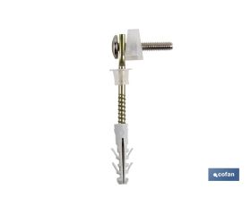 SET 2 PCS TORNILLOS HORIZONTALES FIJACIÓN INODORO 5 X 75