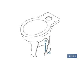 SET 2 PCS TORNILLOS HORIZONTALES FIJACIÓN INODORO 5 X 75