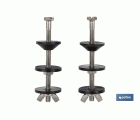 Conjunto de Tornillos | Fijación de Taza o Cisterna | M6 x 90 | Compuesto de 2 tornillos, Arandelas, Juntas y Palomillas