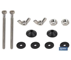 SET 2 PCS TORNILLOS FIJACIÓN TAZA-CISTERNA 6 X 90