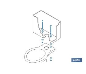 SET 2 PCS TORNILLOS FIJACIÓN TAZA-CISTERNA 6 X 90