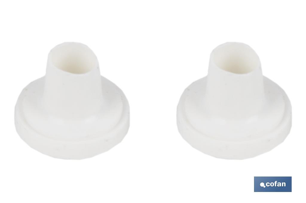 CONJUNTO TORNILLOS FIJACIÓN INODORO Y SOPORTE NYLON HORIZONTAL