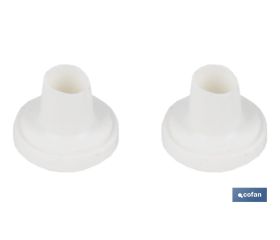 CONJUNTO TORNILLOS FIJACIÓN INODORO Y SOPORTE NYLON HORIZONTAL