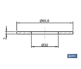 GOMA Ø32 x Ø65,6 x 3 MM CIERRE DESCARGADOR TIPO VICTORIA