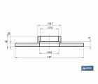 GOMA Ø19,2 x Ø67 x 3,5 MM CIERRE CON CUELLO PARA DESCARGADOR CISTERNA BAJA