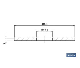 GOMA Ø17,2 x Ø65 x 3 MM CIERRE DESCARGADOR TUBO ESTRECHO
