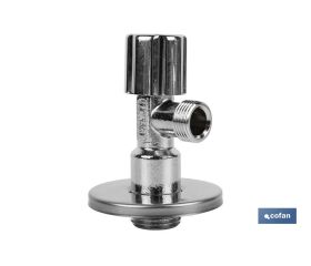 Válvula de Escuadra | Modelo Pistón | Medidas: 1/2 x 3/8 | Fabricada en Latón CV617N | Cierre y apertura con Pistón Regulable