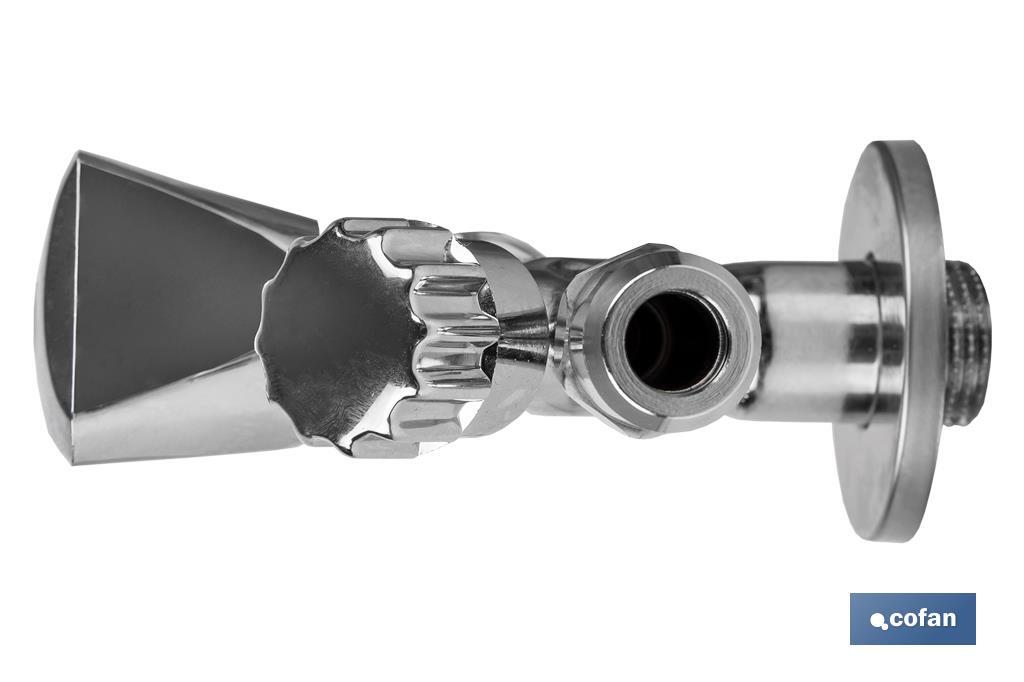 VÁLVULA DE ESCUADRA 1/2 X 3/4 X 3/8 MODELO COMBI