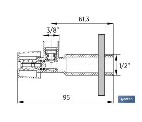 SET 2 VÁLVULAS DE ESCUADRA 1/2 x 3/8 ANTICAL MODELO LARGO