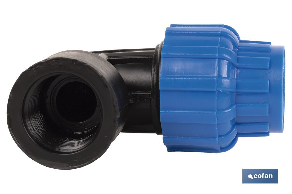 CODO 90° ROSCA HEMBRA PP PN16 20 X 1/2