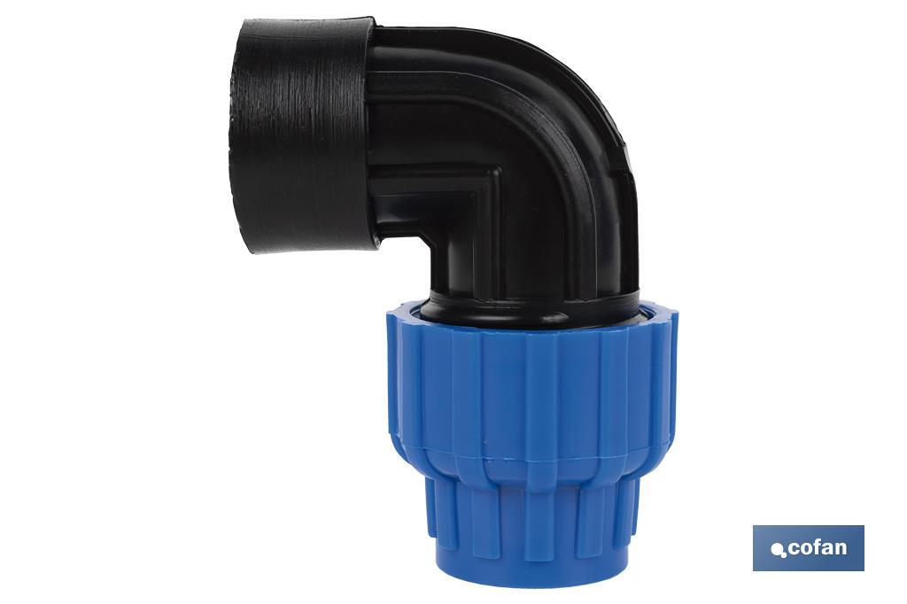 CODO 90° ROSCA HEMBRA PP PN16 20 X 1/2