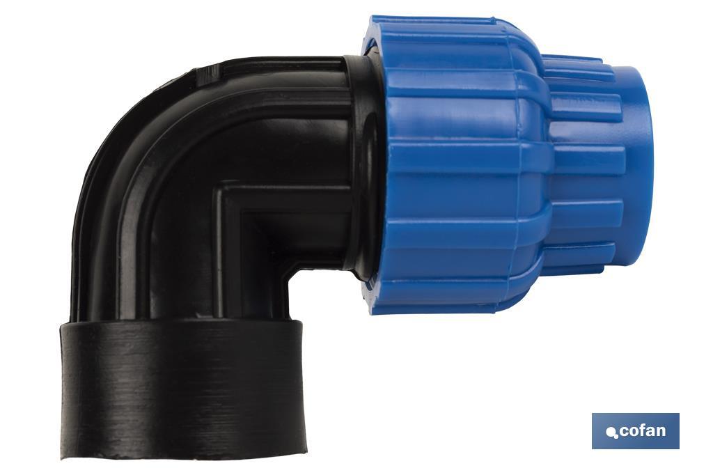 CODO 90° ROSCA HEMBRA PP PN16 20 X 1/2