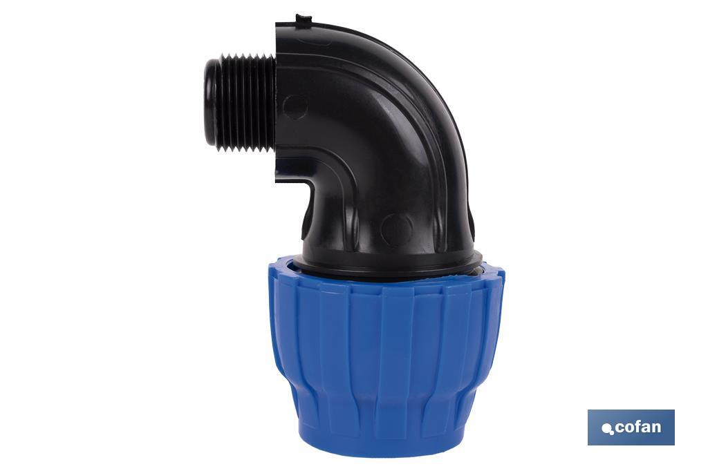 CODO 90° ROSCA MACHO PP PN16 20 X 1/2