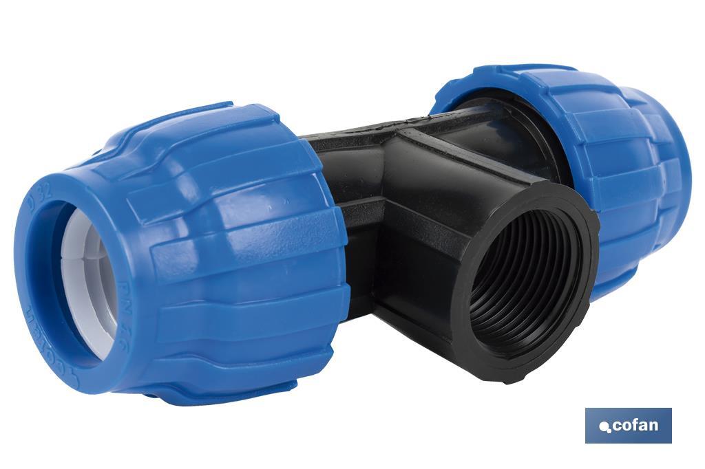 TE 90° ROSCA HEMBRA PP PN16 20 X 1/2 X 20